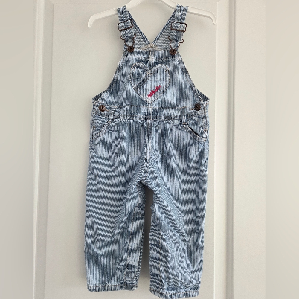 OshKosh B'gosh Denim Striped Baby Overalls - 18 Months